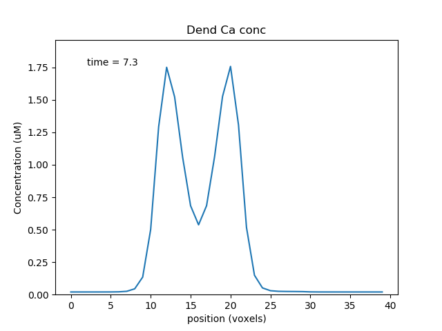 Calcium wave propagation along the dendrite